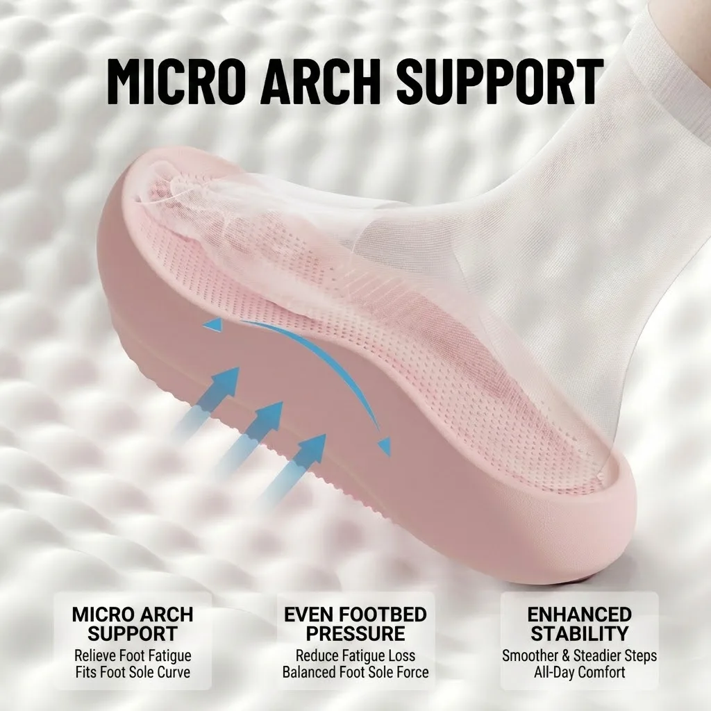 Unisex Dicke Plateau-Sandalen für Damen und Herren, Indoor-Outdoor-Hausschuhe, Weiche Sohle, Rutschfest, für Strand und Freizeit – Detail 1