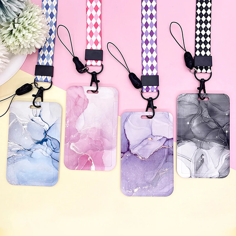 1pc Fashion Work Card Holder ID Name Students Bus Pass Access Card Cover Case Badge Holder Bank ID Holders Travel Accessories