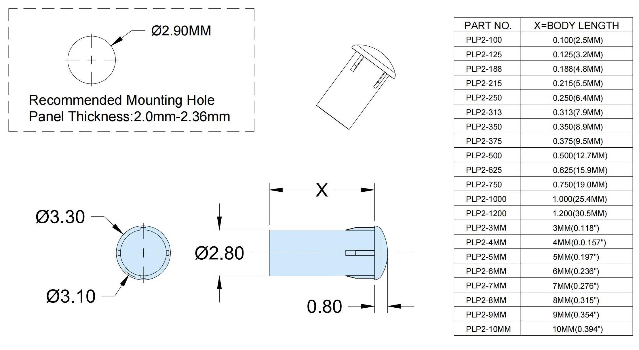 100pcs/lot LED Light Pipe Diameter 3MM RoHS Transparent Plastic Round Head Light Guide Pipe PLP2-375