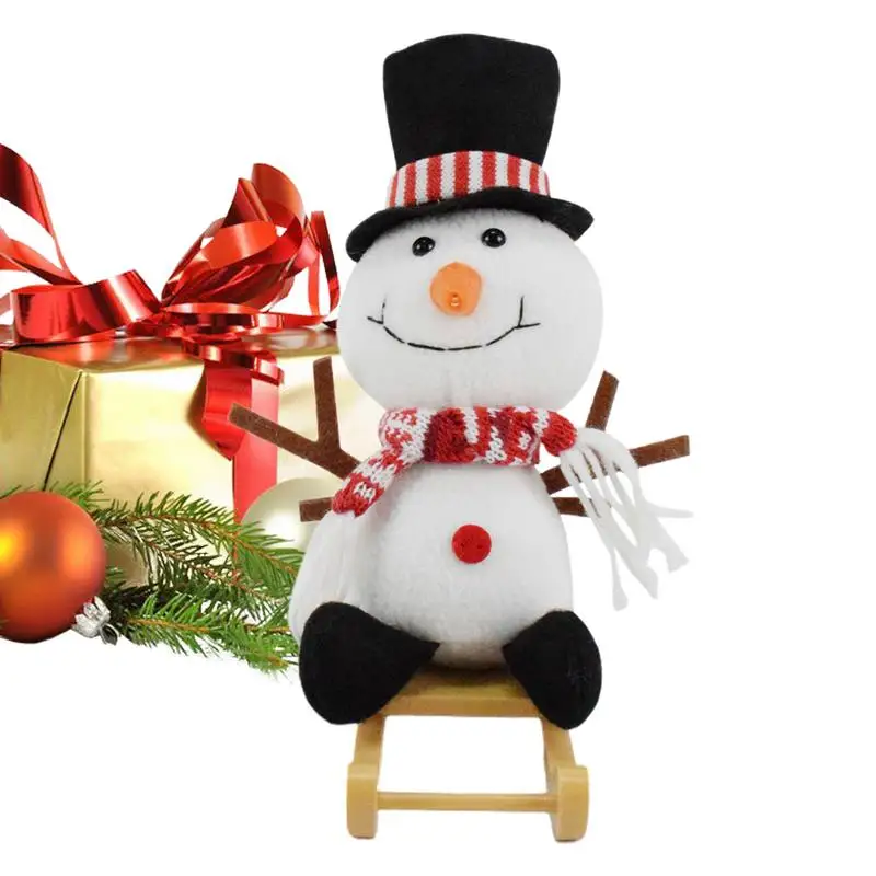 

Snowman Plush Snowman Stuffed Miniature Cartoon Doll Creative Soft Christmas Toy Parties Supplies Collectible Dolls For Holiday