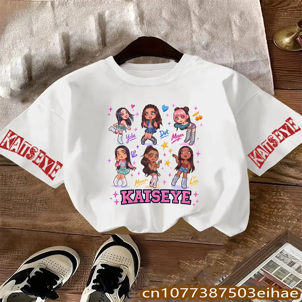 

Kids NEW KATSEYE Idol Print Short Sleeve Top Boys Girls Summer Casual Outfit Delicate Summer Festival Gift For Girls