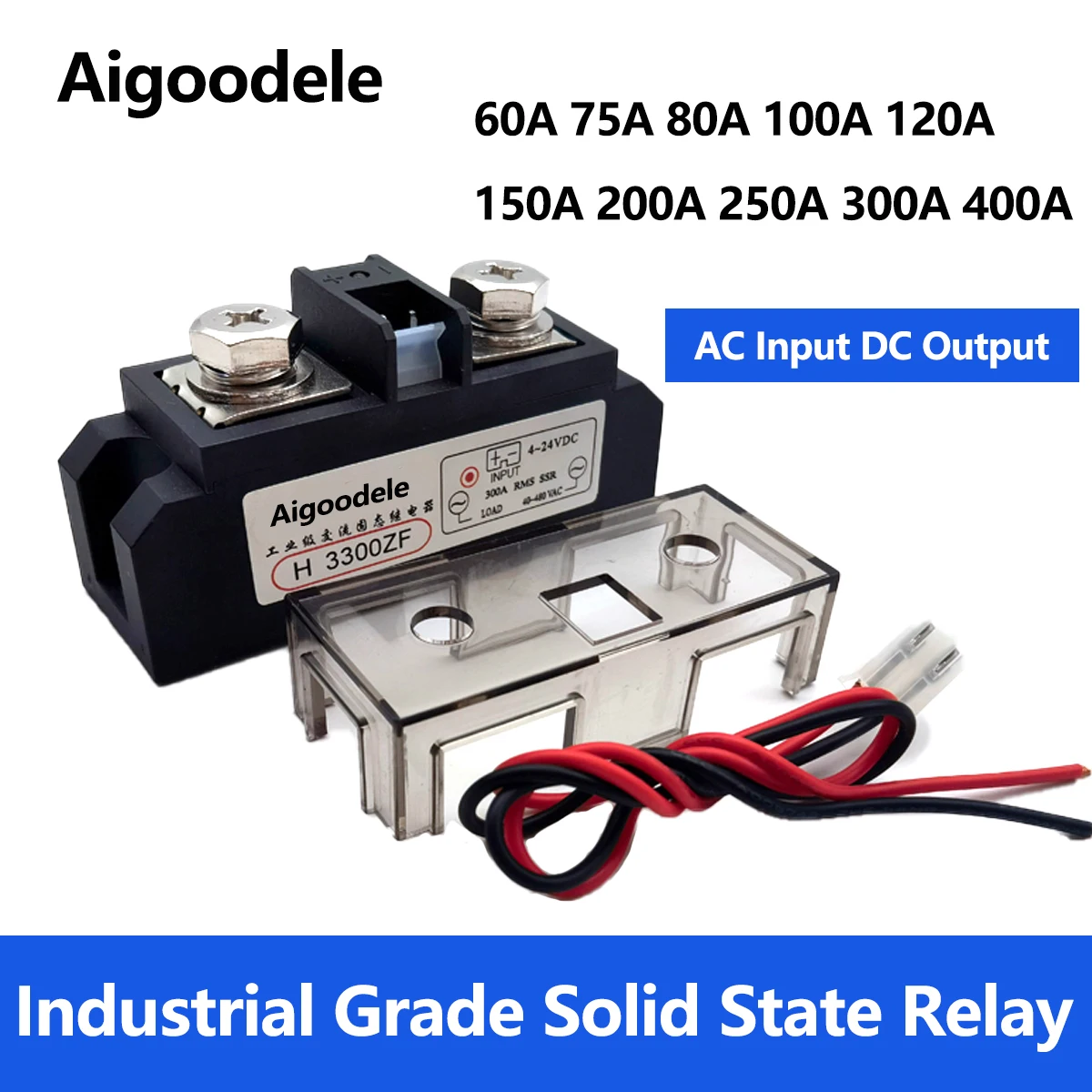 XIMADEN Profile Industrial Grade Solid State Relay H3120ZF H3300ZD 60A75A80A100A150A200A DC Controlled AC Over Zero Type Relay