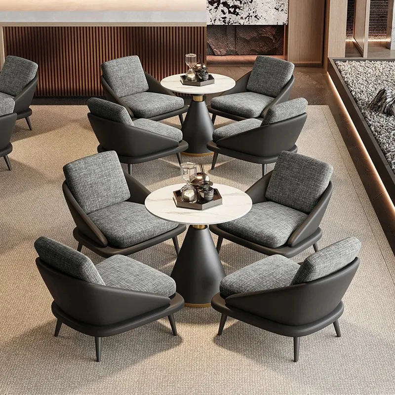 Negotiate table and chair combination leisure sofa office sofa business reception hotel leisure chair sofa single chair