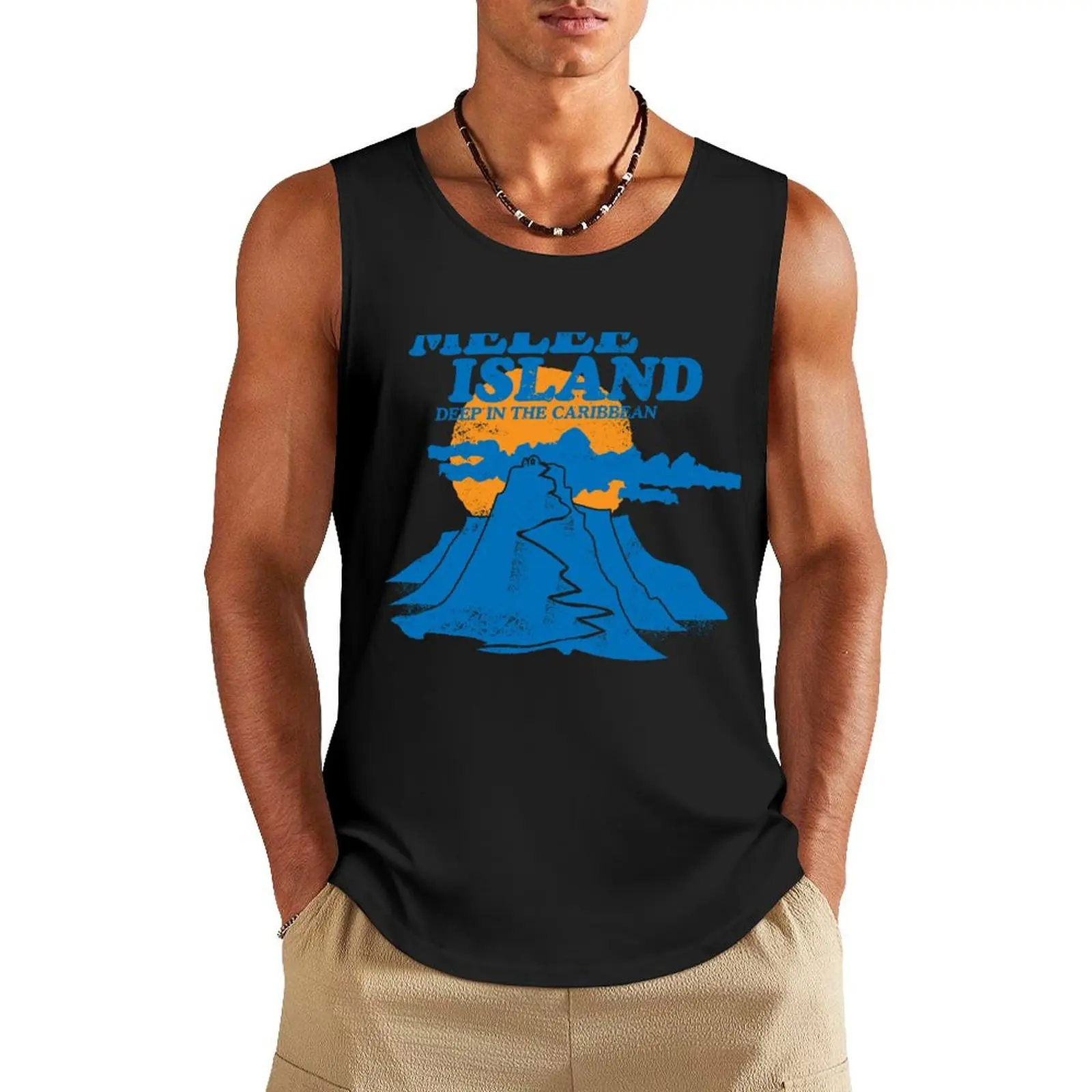 Mêlée Island Tank Top gym t-shirts gym for men basketball clothing