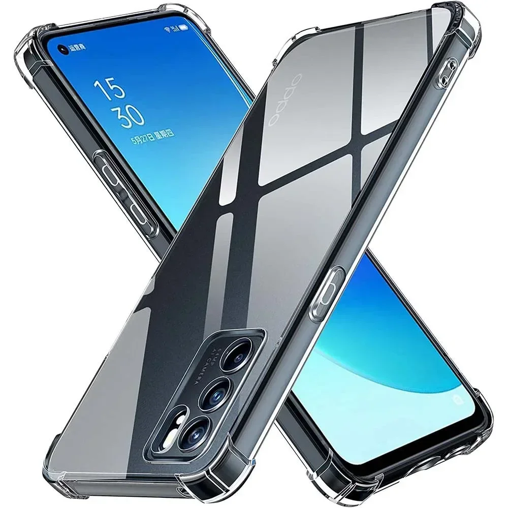 

Shockproof Clear Case For Oppo Reno 12 11 F 10 5G 5 6 7 8 Lite Pro Plus Cover 8T 4G Case Crystal Soft TPU Transparent Dustproof