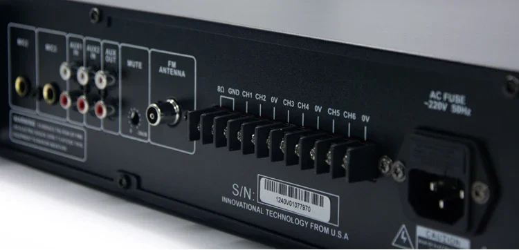 VTA Series 6-Zone PA Mixer Amplifier, 100V Constant Voltage Audio Power Equipment