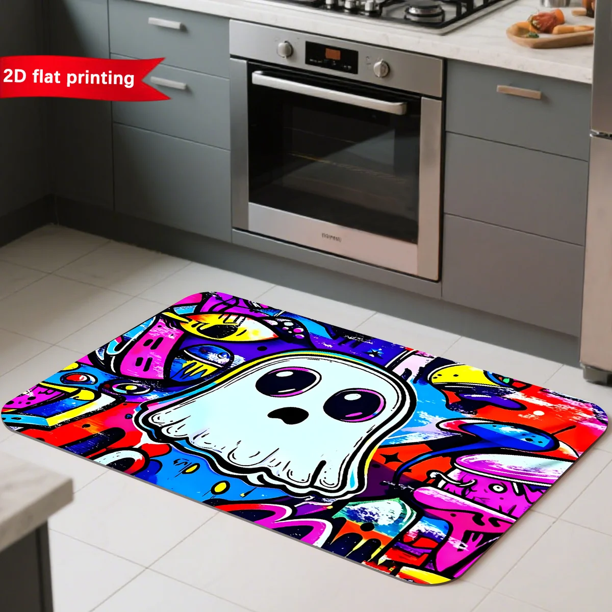 VIKAMA Cartoon Fire Truck Shaped Bath Mat Cute Red Fire Engine Irregular Non Slip Floor Mat Water Absorbent Rug Kids Room Decor