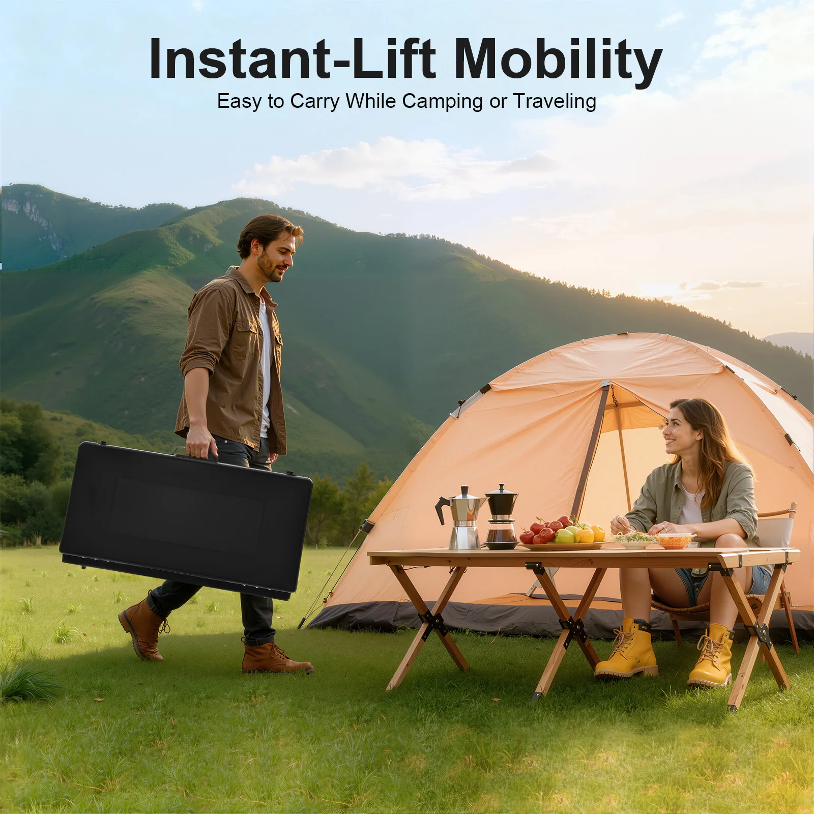 

Portable Black 3-Burner Camping Stove(9.92Lbs) - Foldable Design&Sturdy Latches, Non-Slip Feet For Stable Cooking