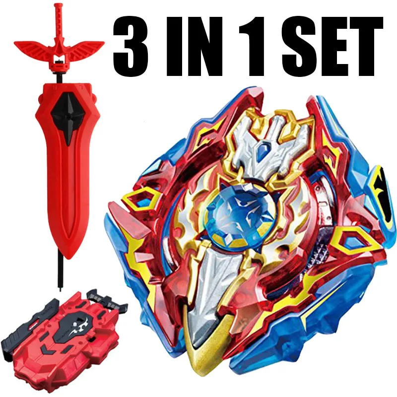 

SPINNING TOP Tops Sieg Xcalibur Xcalius Excalibur STARTER w/ Launcher B-92 W/ NEW Sword Children Toy