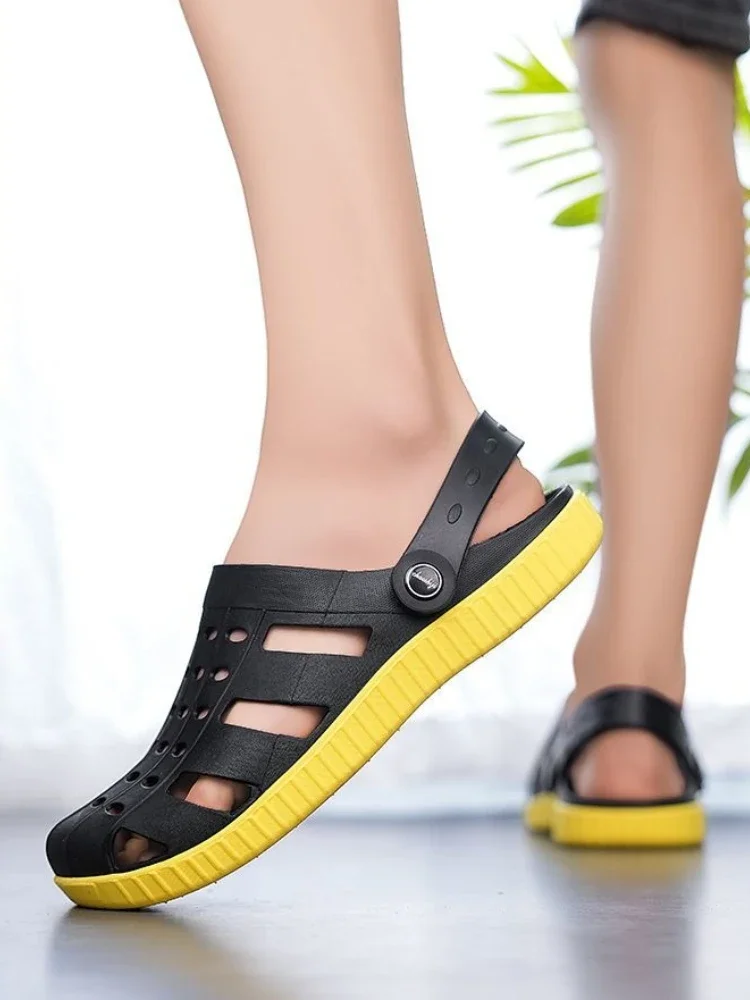 

Мужские сандалии на платформе, высота дизайна, номер 41, повседневное использование, удобная тенденция, Новое поступление 2025, повседневная цветная мужская обувь из ПВХ 39