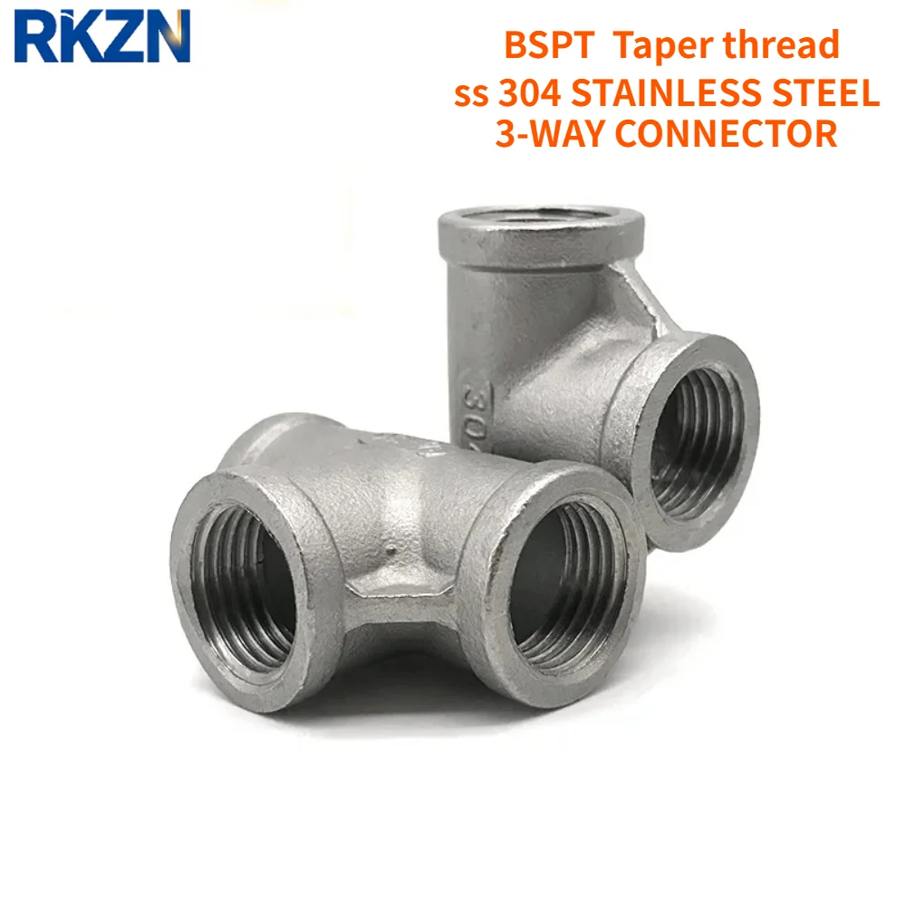 BSP thread 304 stainless steel DN6/DN8/DN15/DN25 internal thread 3-way internal thread joint accessory 1/4 