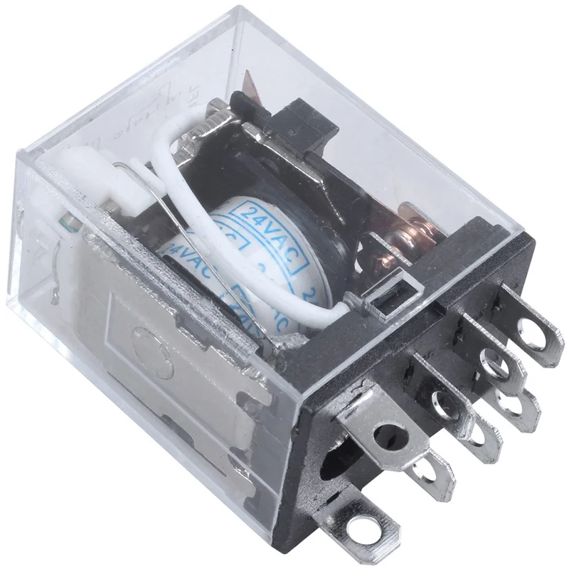 M05K 4X JQX-13F LY2 AC 24V Spule 8-Pin DPDT Rote LED Elektromagnetisches Relais