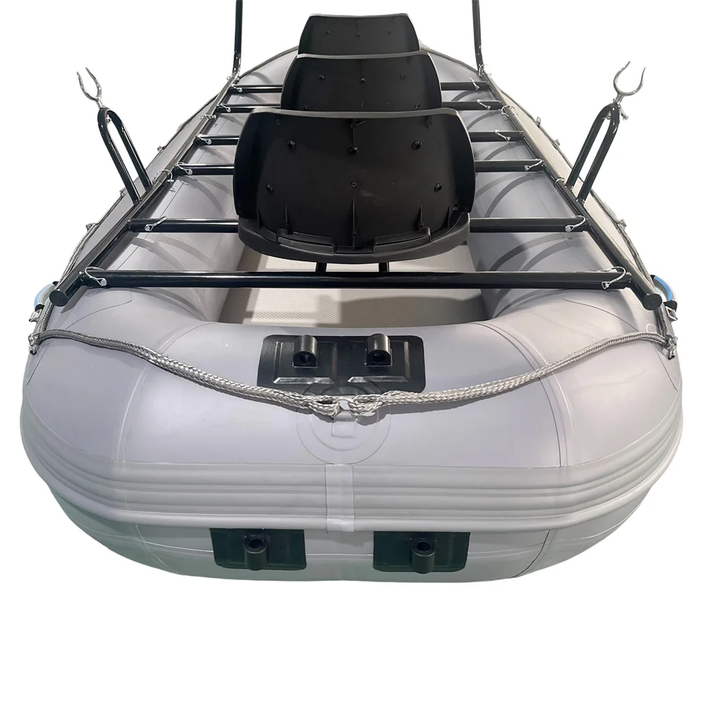 Affordable Self-draining 5-person Large Kayak, PVC Airbag Inflatable River Fly Fishing Raft with Aluminum Frame