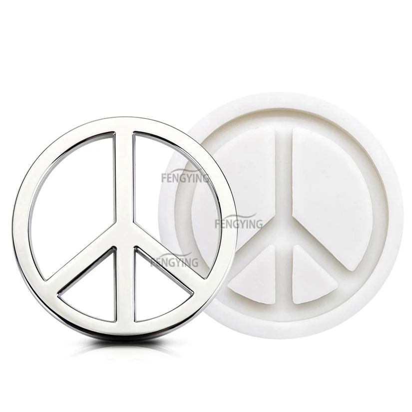 

Peace Sign Silicone Mold Sugarcraft Cupcake Baking Mold Fondant Cake Decorating Tools