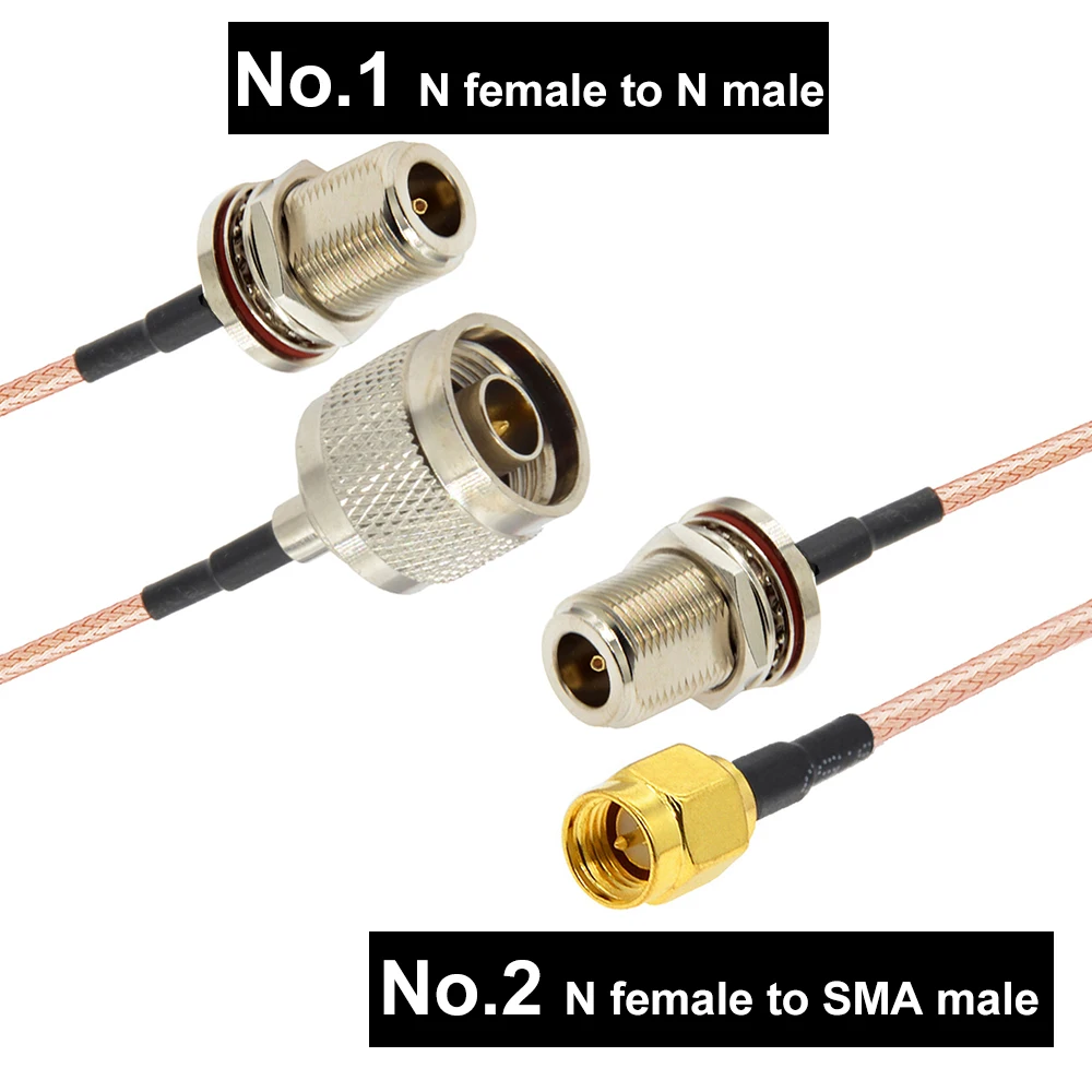 RG316 SMA Male To N female Connector N-J N female SMA-J RF Adapter extend Cable Extension cord Jumper Pigtail Crimp Adapter