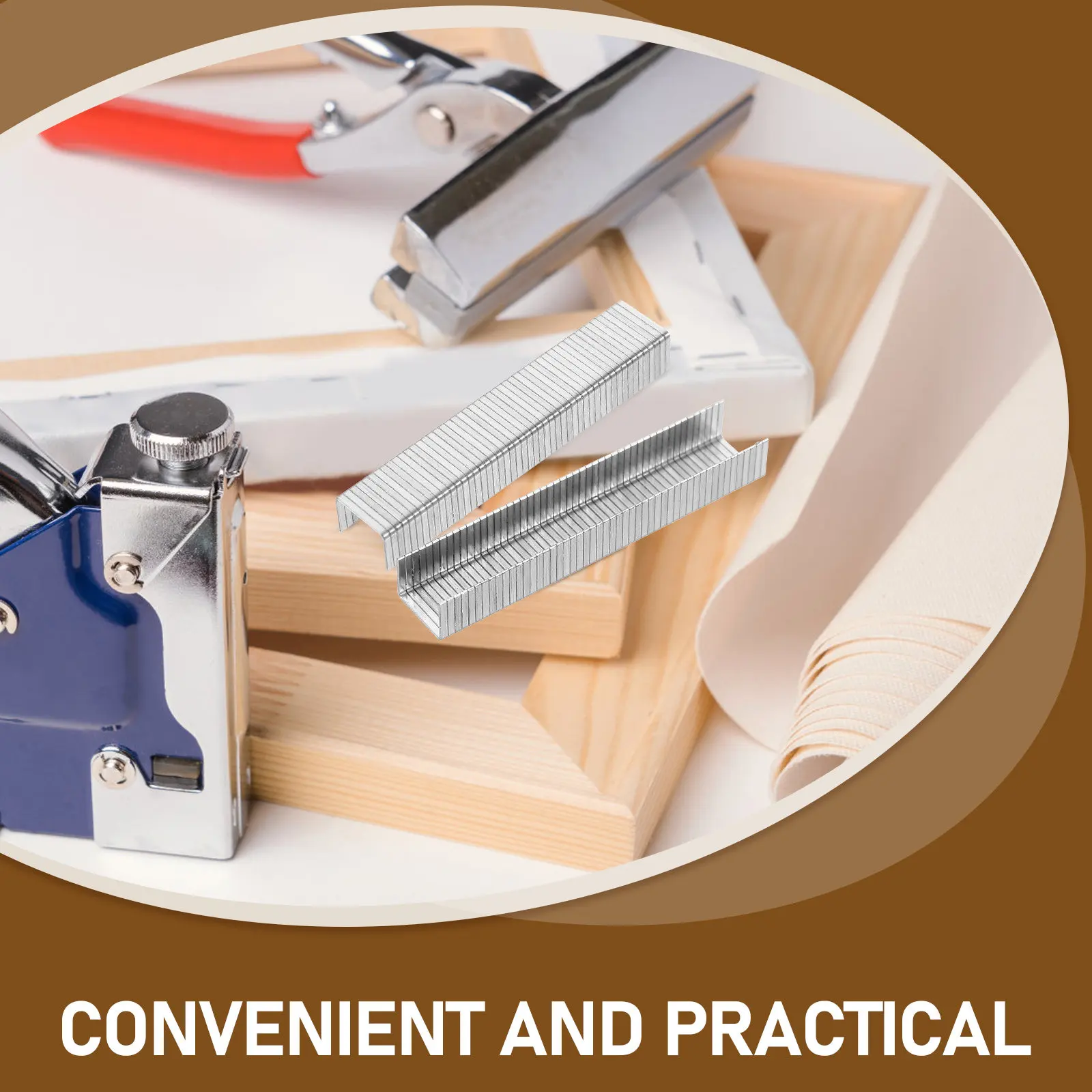 1000Pcs Code Staple Gun Nails Pneumatic Narrow Crown Staples Heavy Duty Woodworking Metal Staples for Carpentry