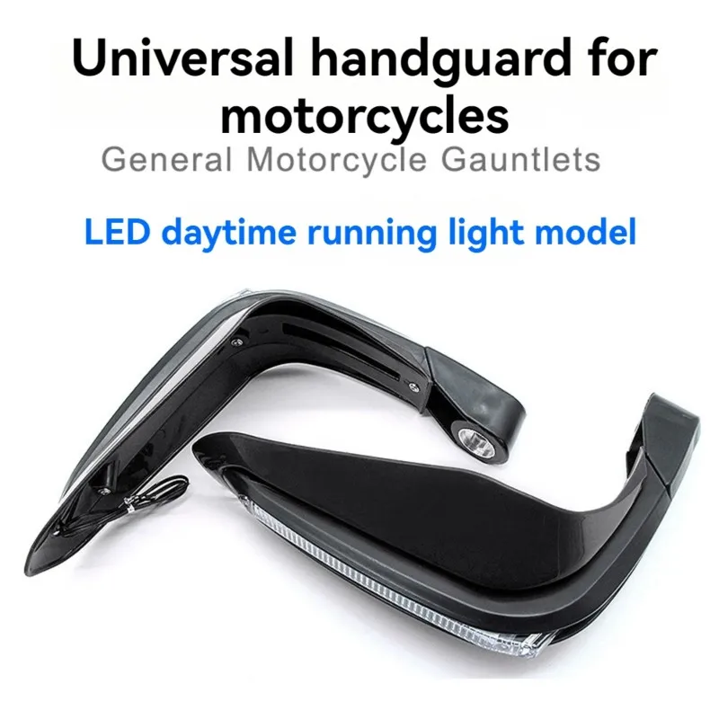 Motorcycle Protection Gear Windproof Handlebar Handguards Motorbike Accessories LED Flashing Protector Shield Universal