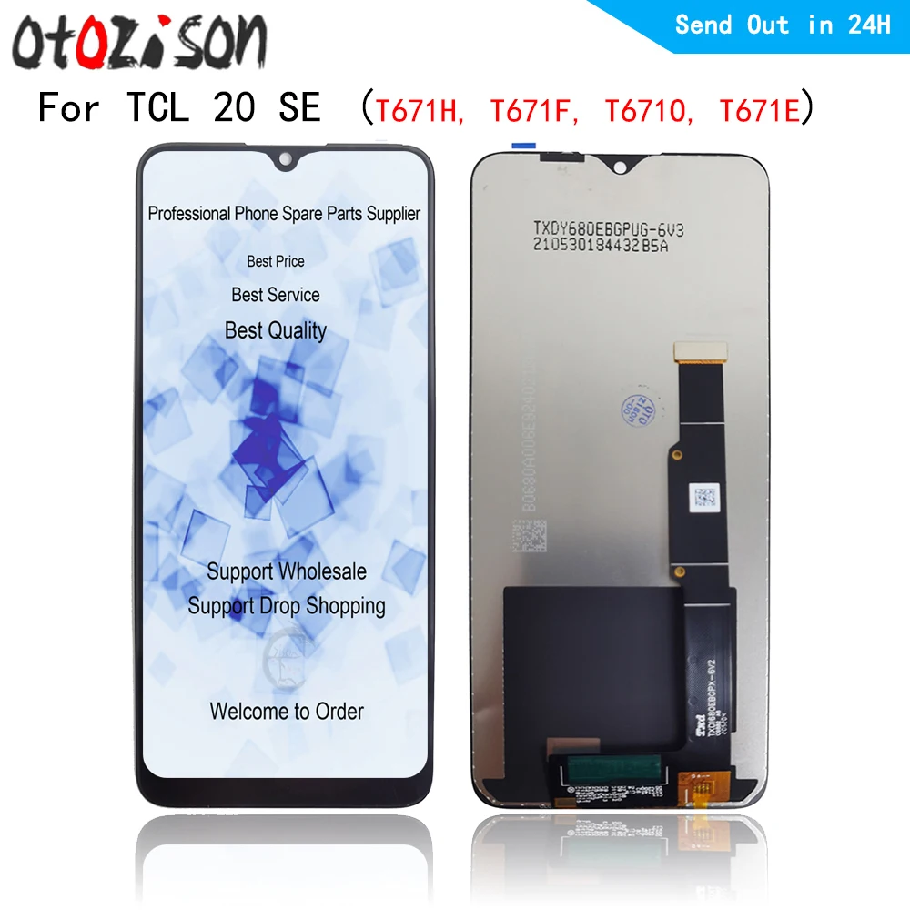 Para pantalla LCD TCL 20SE para TCL 20 SE T671H, T671F, T671O, T671E pantalla LCD Digitalizador de pantalla de Panel táctil con montaje de marco