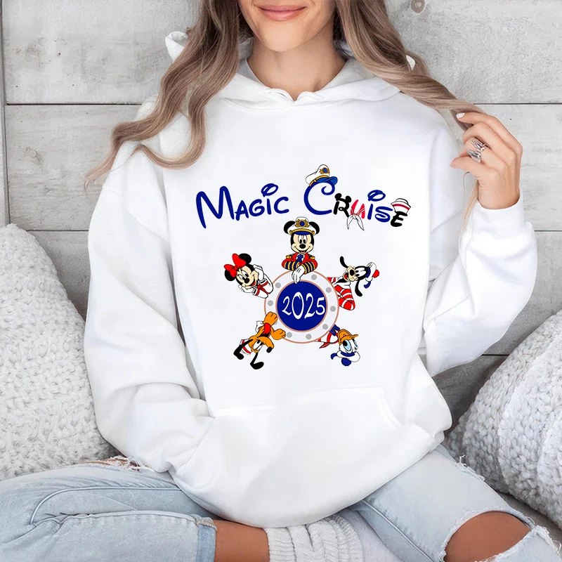 Magic Cruise 2025 Disney family printed women's hoodie adult sweatshirt casual top loose clothing