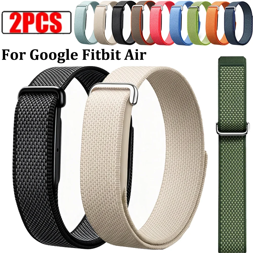 2 Pcs Nylon Breathable Loop Strap For Google Fitbit Air Combined Assembly Replaceable Bracelet For Google Fitbit Air Sports Band