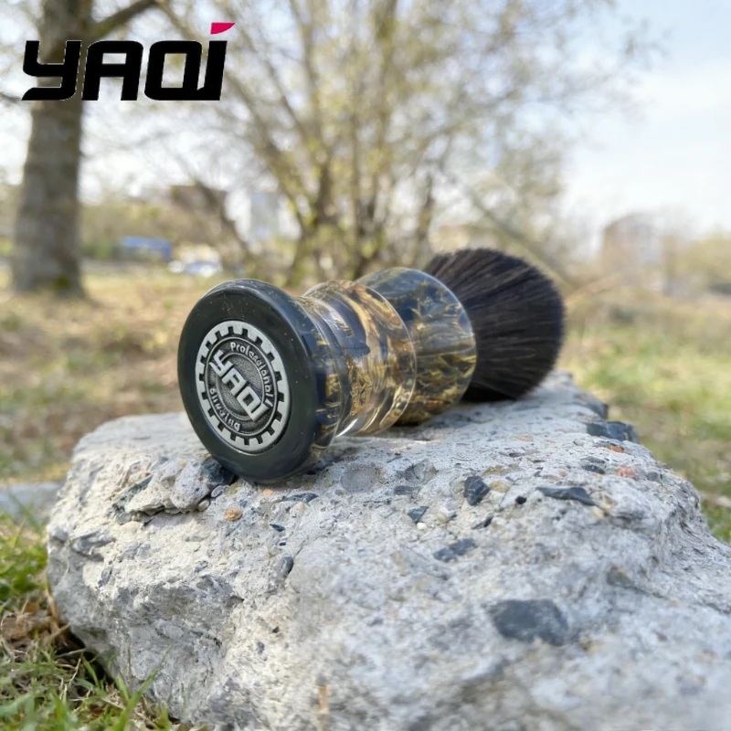 

Флеш-распродажа 2026! Мужская кисть для влажного бритья YAQI DEEP STONES 24 мм с синтетическим ворсом и ручкой из смолы
