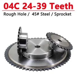 1pc 04C 25H Precision Industrial Drive Sprocket 24 25 26 27 28 29 30 31 32 33 34 35 36 37 38 39 Teeth Chain Gear Pitch 6.35mm
