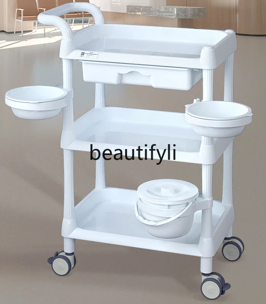 

Beauty trolley Beauty instrument rack Medical hand push Medical treatment cart