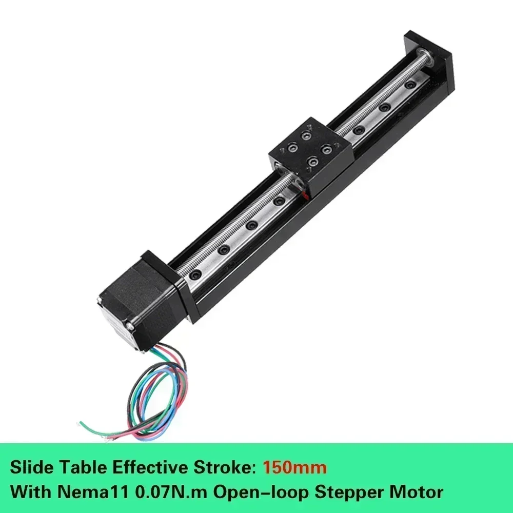 YunDuan T-Typ motorisierte Linearschiene Bühne Mini CNC Schiebetisch X Y Z-Achse Motor Linearführungsschiene Schiebetisch 50-300 mm Hub