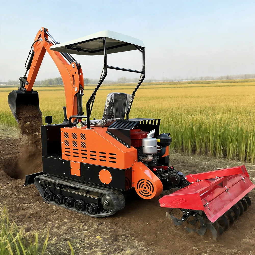 High-quality small track-mounted agricultural tractors with low ground pressure protect soil and increase crop yields