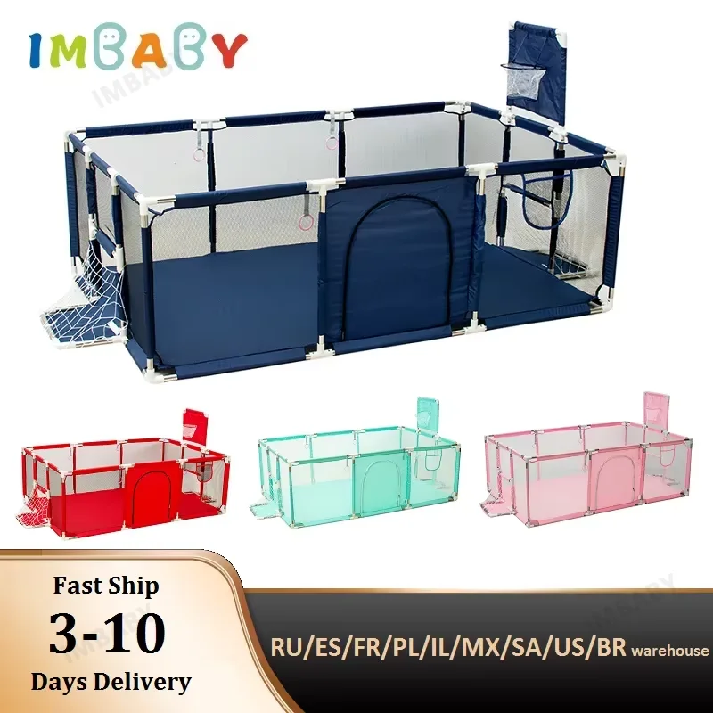 Imbaby Cercadinho für Babys, große Größe, Kindersicherheitsbarriere, Trockenbälle, Pool, Socke für Neugeborene, pa