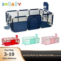 Imbaby cercadinho para bebês, tamanho grande, barreira de segurança infantil, bolas secas, piscina, meia para recém-nascidos, parque de jogos de atividades