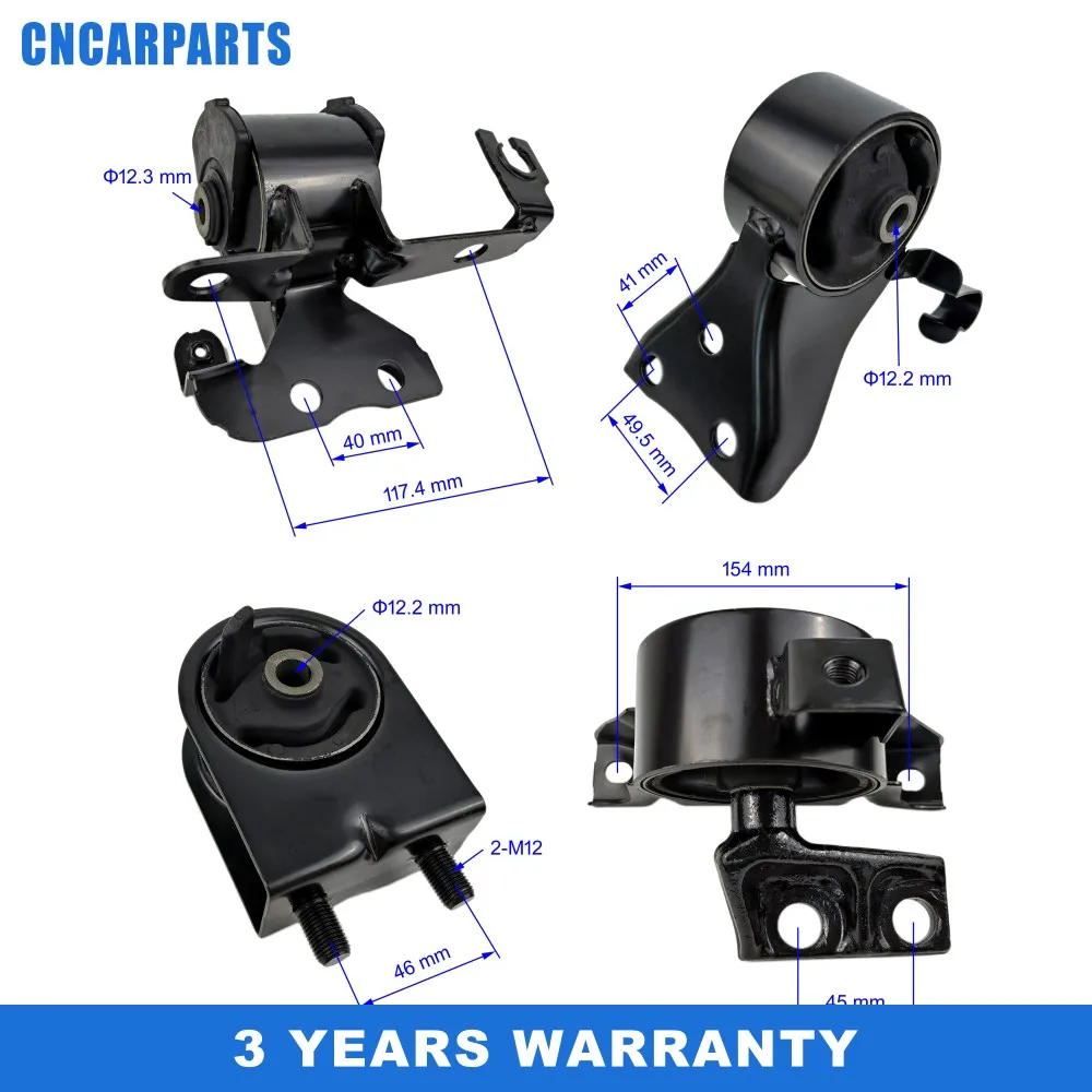 4PC Engine Motor & Trans Mount Fit For 99-03 Mazda Protege5 1.8L 2.0L For Ma
