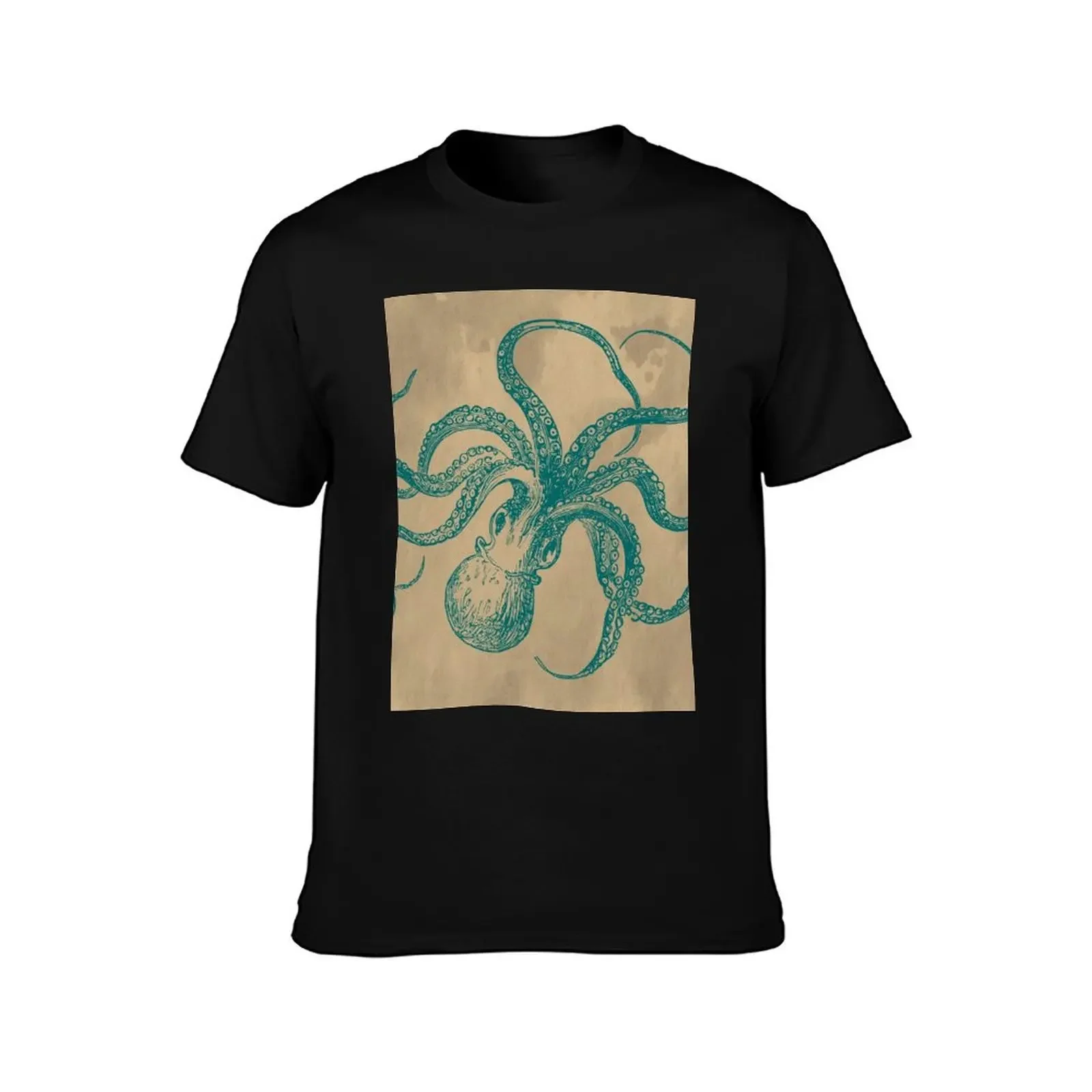 Vintage Octopus T-Shirt custom t-shirts oversized t shirt valentines clothes luxury designer mens graphic t-shirts funny