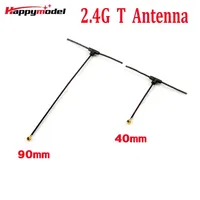 Happymodel 2.4G T omnidirectional Receiver Antenna 40MM/90MM for ELRS EP1 RX IPEX1 compatible with TBS Tracer RC FPV Drone Part