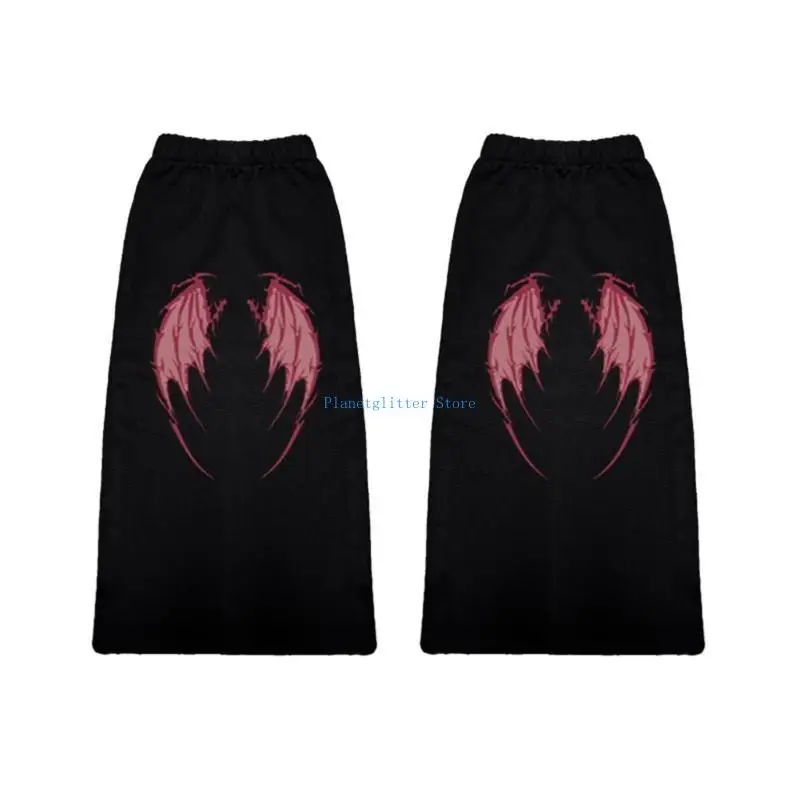 

652B Fashion Flared Leg Warmers for Women Punk Long Leg Socks Harajuku Leg Cover