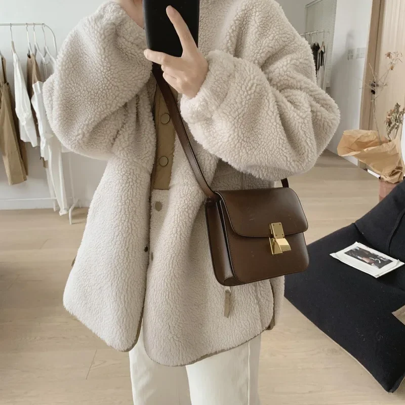 Winter Clothes Women Jackets for Women Lambwool Coat Korean Fashion New In Loose OverSize Thick Parkas Long Sleeve Top Coats