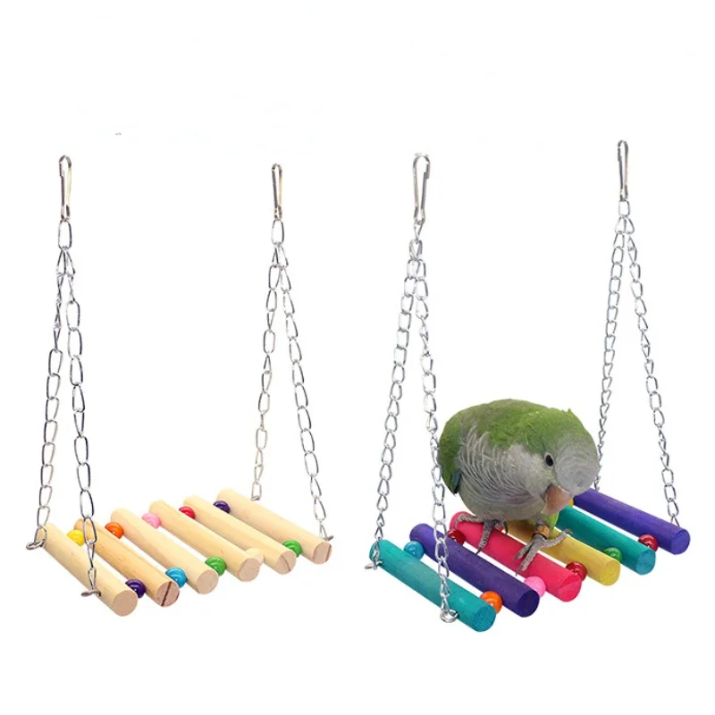 Birds Toy Pet Bird Parrot Parakeet Budgie Cockatiel Cage Bird Toys HangingToy Brinquedo Hammock Swing Toy