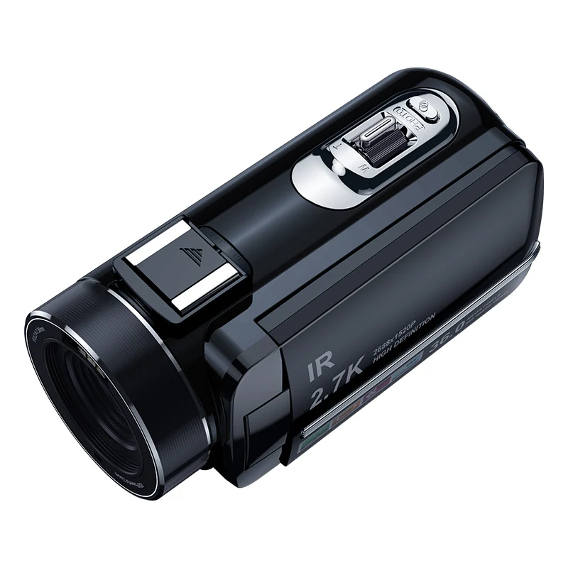 Kamera wideo Sonida 2.7K, 36MP z diodami LED, 16-krotny zoom cyfrowy, rejestrator wideo z ekranem dotykowym IPS 3.0 cala