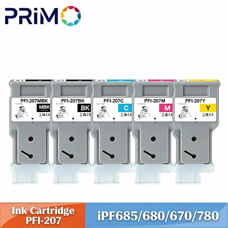 PFI-207 PFI207 PFI 207 Pigment Dye Ink Cartridge Compatible for Canon IPF680 IPF685 IPF780 IPF785 IPF 670 770 680 685 780 785