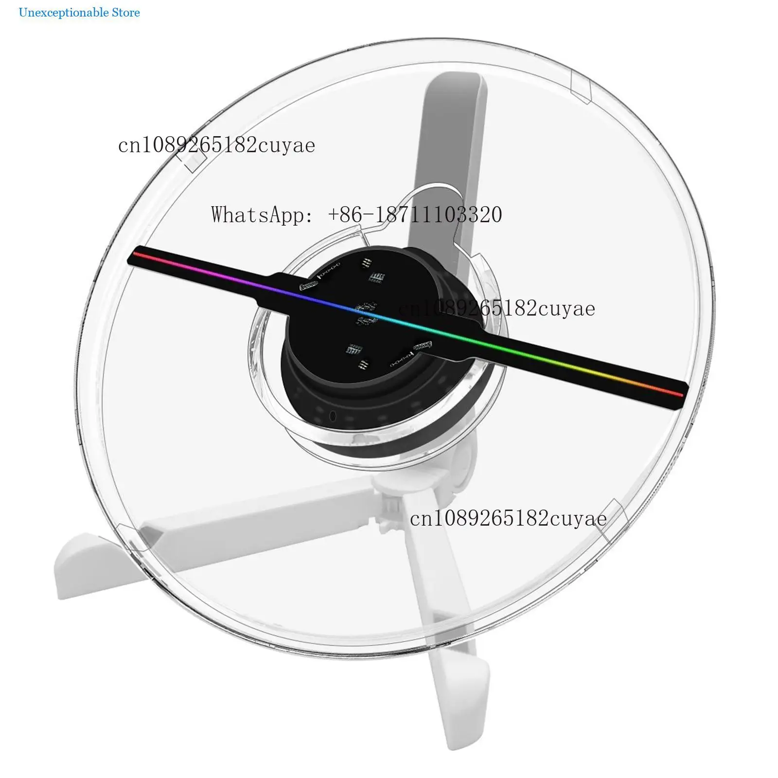 25cm 3D Hologram Projector Fan Desktop Advertising Machine Naked Eye Wifi Led Logo Holographic Light Player Show