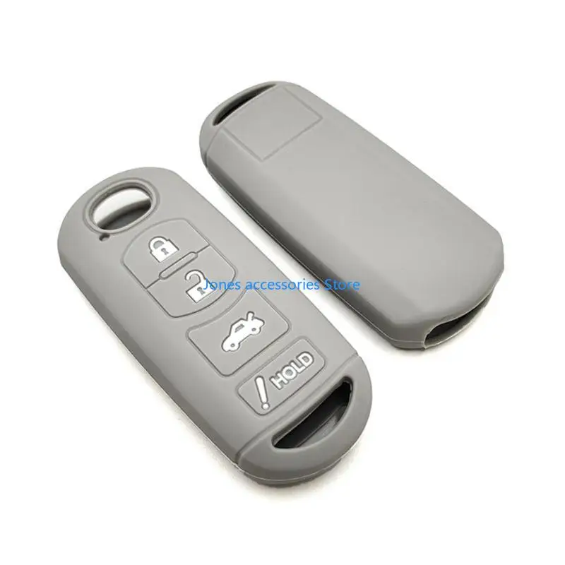 W8KD سيليكون مفاتيح السيارة عن بعد فوب غطاء علبة للبشرة المطاطية الناعمة 4 زر ل 2 3 6 Demio Atenza Axela CX5 CX-3 CX7 CX-9