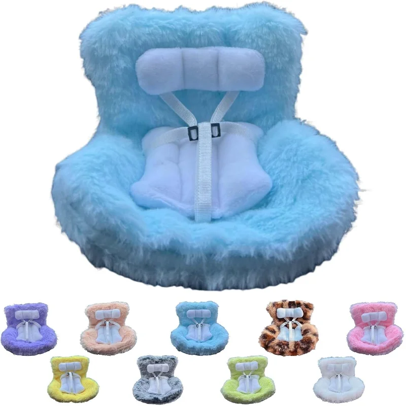 

Car Decorations,Car Seat for Dolls with Soft Furry Cushion,Have a Seat Clips onto Car Air Vent, Includes Seat Leg for Desktop Di