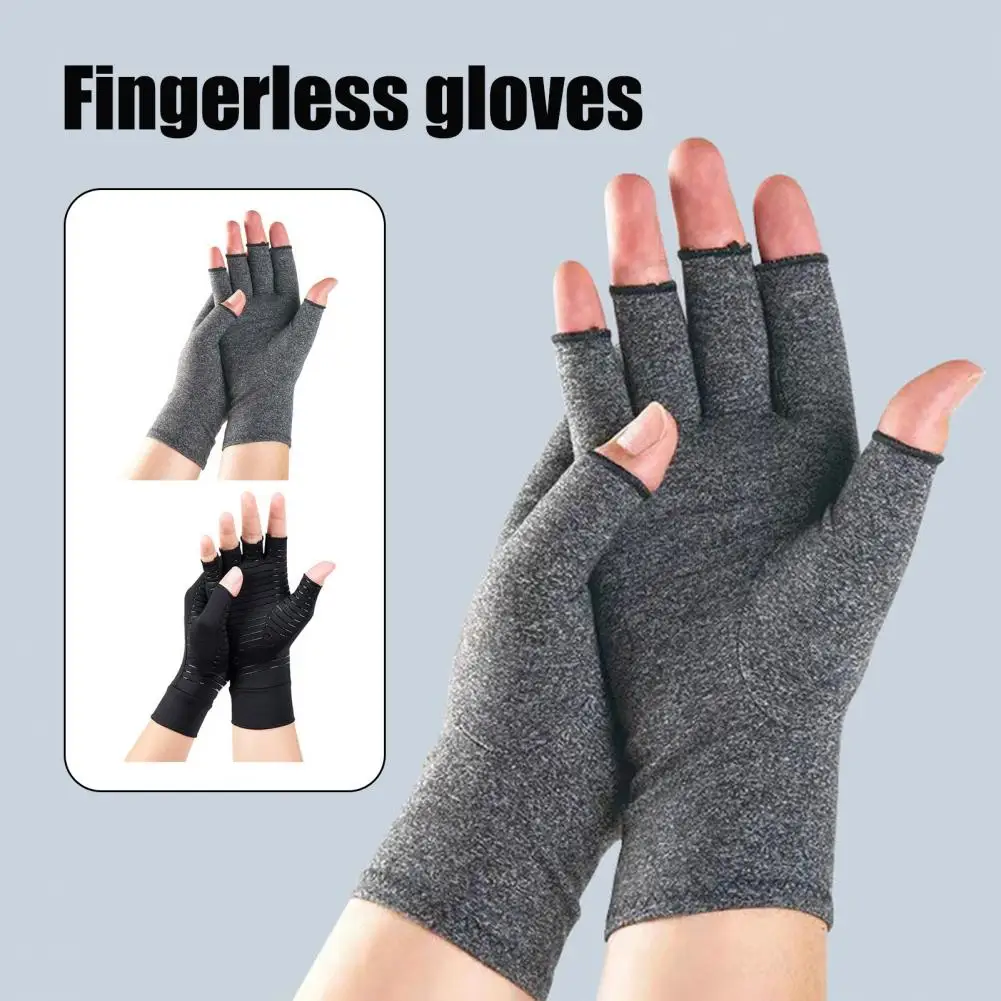 Compression Arthritis Gloves Women Men Stretchy Hand Compression Wrap Fingerless Fitness Gloves For Pain Relief Osteoarthritis