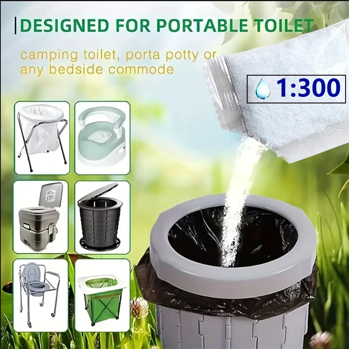 

[Portable | Stool Absorbent] 1/5/10/25/50 pieces of portable fast absorbing stool powder | portable stool gel, outdoor portable