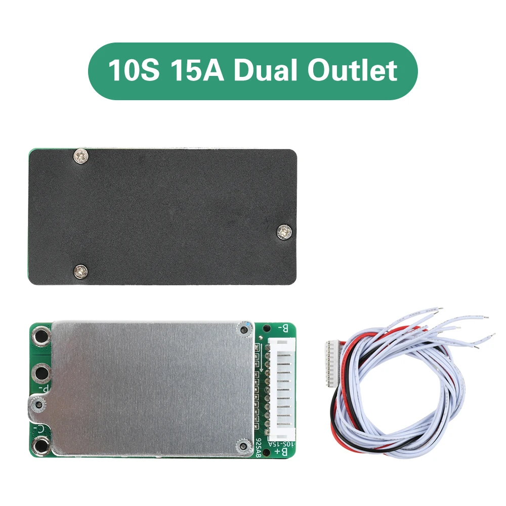 BMS 10S 36V 15A Lithium Battery Protection Board for 18650 Li-ion Pack Electric Bike Scooter E-Vehicle Battery Management System