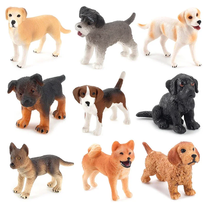 Dog Ornaments Mini Cute Dog Figurine Dog Model Bonsai Decaoration Home Decor Simulation Vivid PVC Dog Miniature For Children