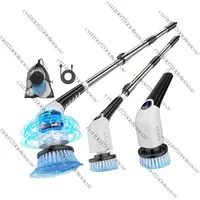 Electric for Spin Scrubber Cordless Shower Cleaning Brush 8 Replaceable Brush Heads 3 Adjustable Speeds Detachable Long Handle