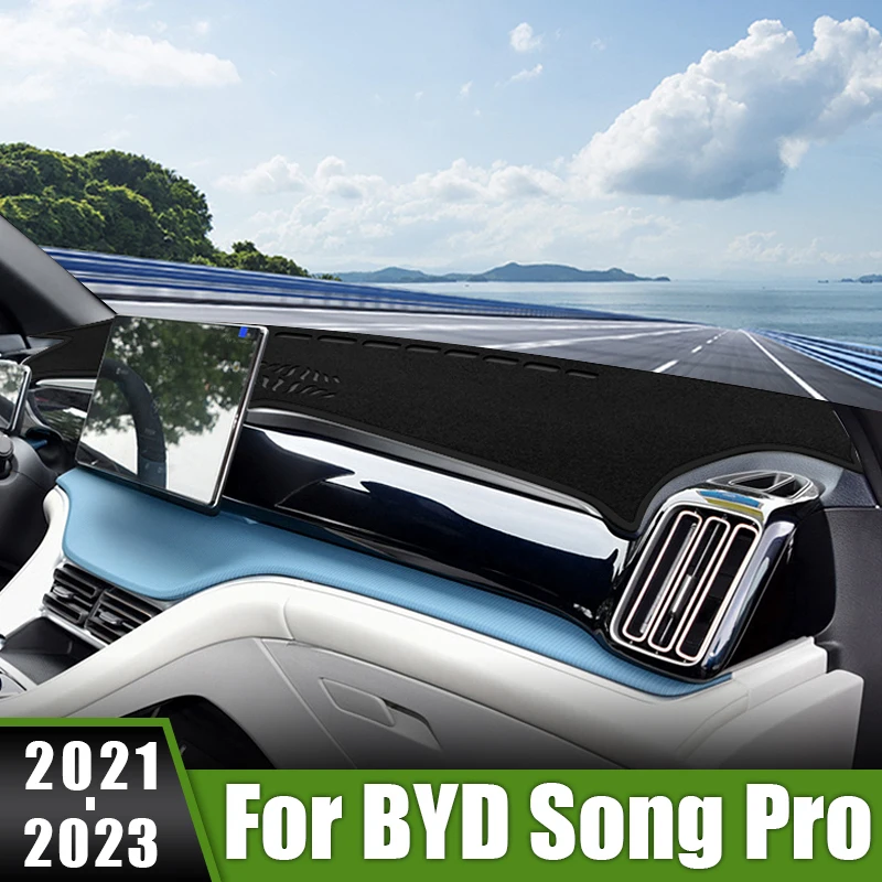 

For BYD Song Pro DM-i 2021 2022 2023 Car Dashboard Mats Sun Shade Cover Avoid Light Pads Anti-UV Carpets Interior Accessories