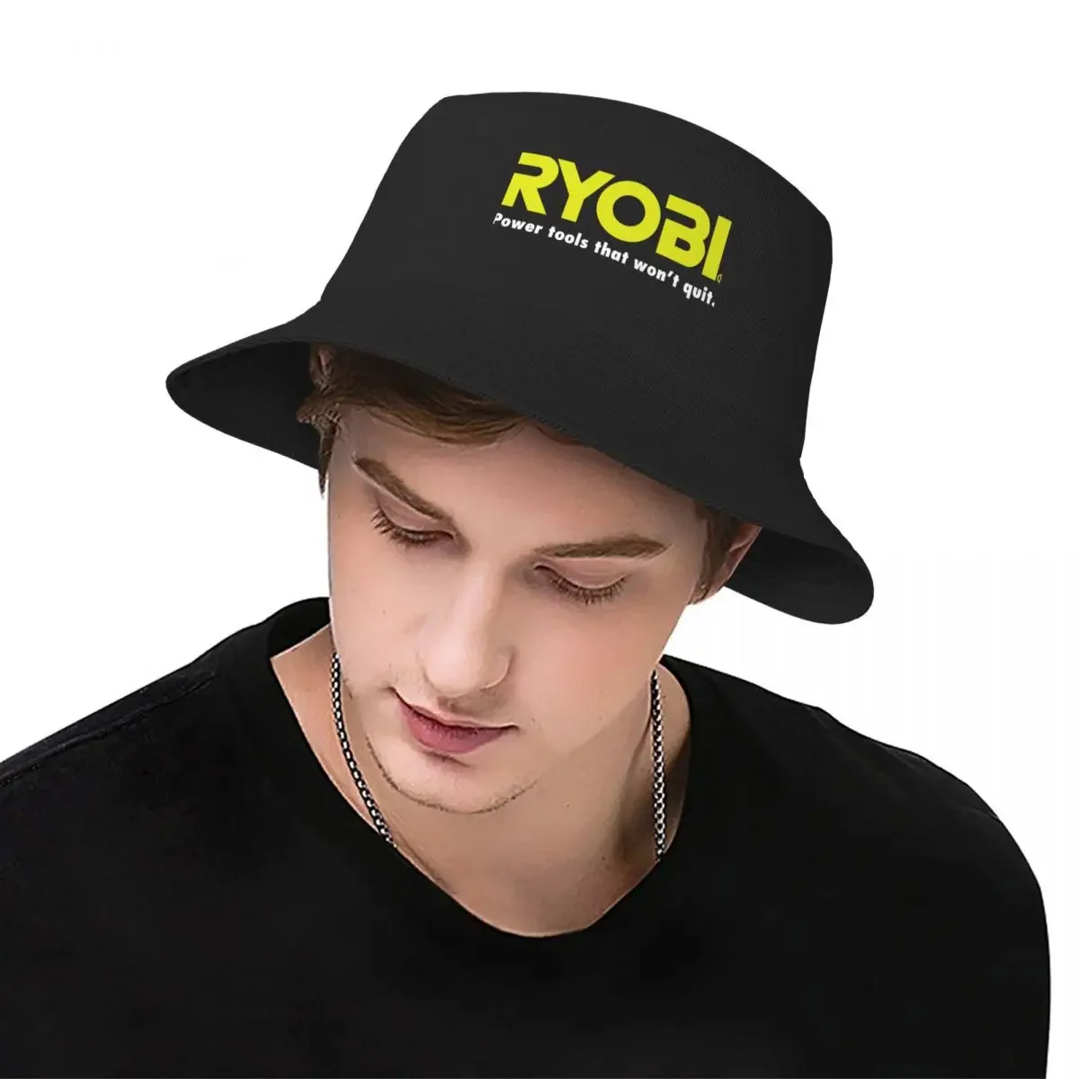 POWER TOOLS RYOBI LOGO Bucket Hat Sports Cap Military Tactical Cap funny hat Hat Man Luxury Women's Golf Clothing Men's