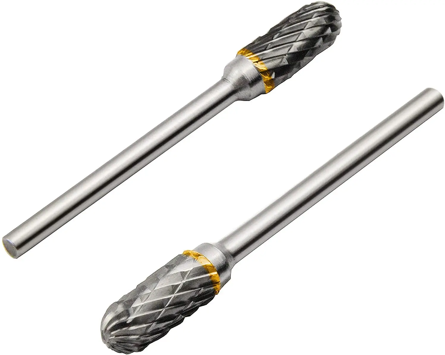 10 Pieces Tungsten Carbide Double Cut Rotary Burr Set With 3 mm (1/8 Inch) Shank and 6 mm (1/4 Inch) Head Size